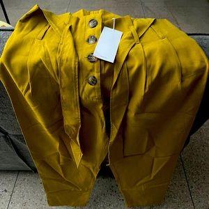 Paper Bag Mustard Trousers